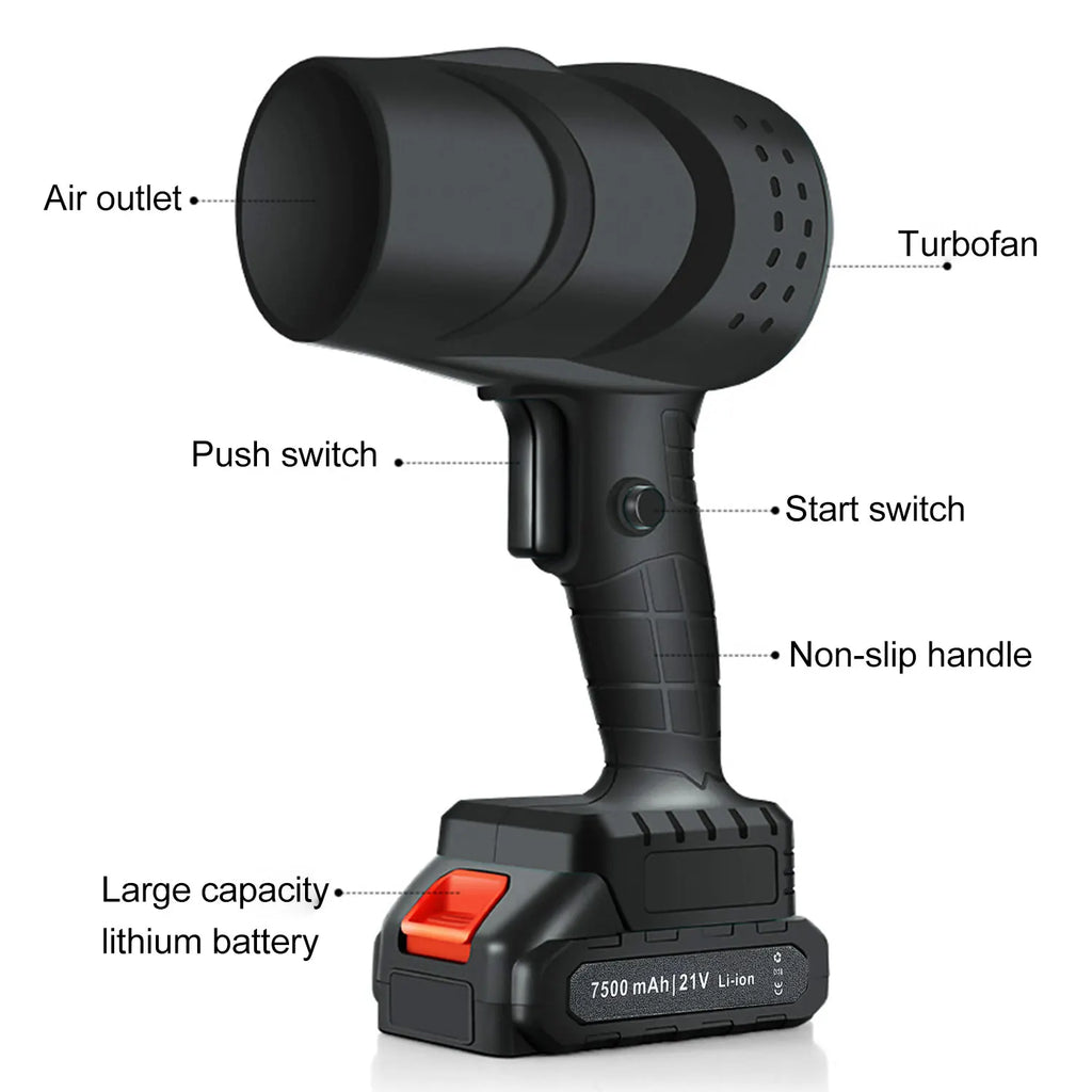 Electric Turbo Fan Blowers Dust Removal Cordless Electric Air Blower Violent Handheld Power Tools for 21V Makita Lithium Battery NEXVIA