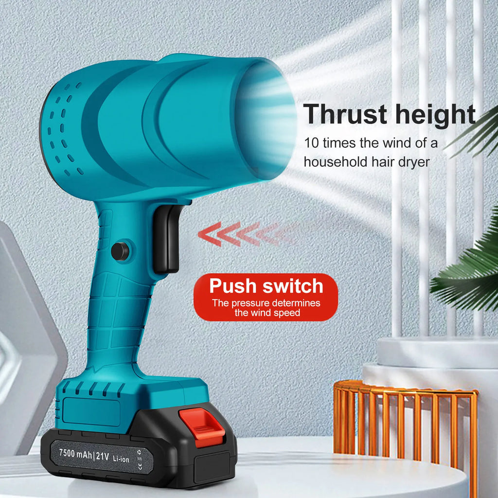 Electric Turbo Fan Blowers Dust Removal Cordless Electric Air Blower Violent Handheld Power Tools for 21V Makita Lithium Battery NEXVIA