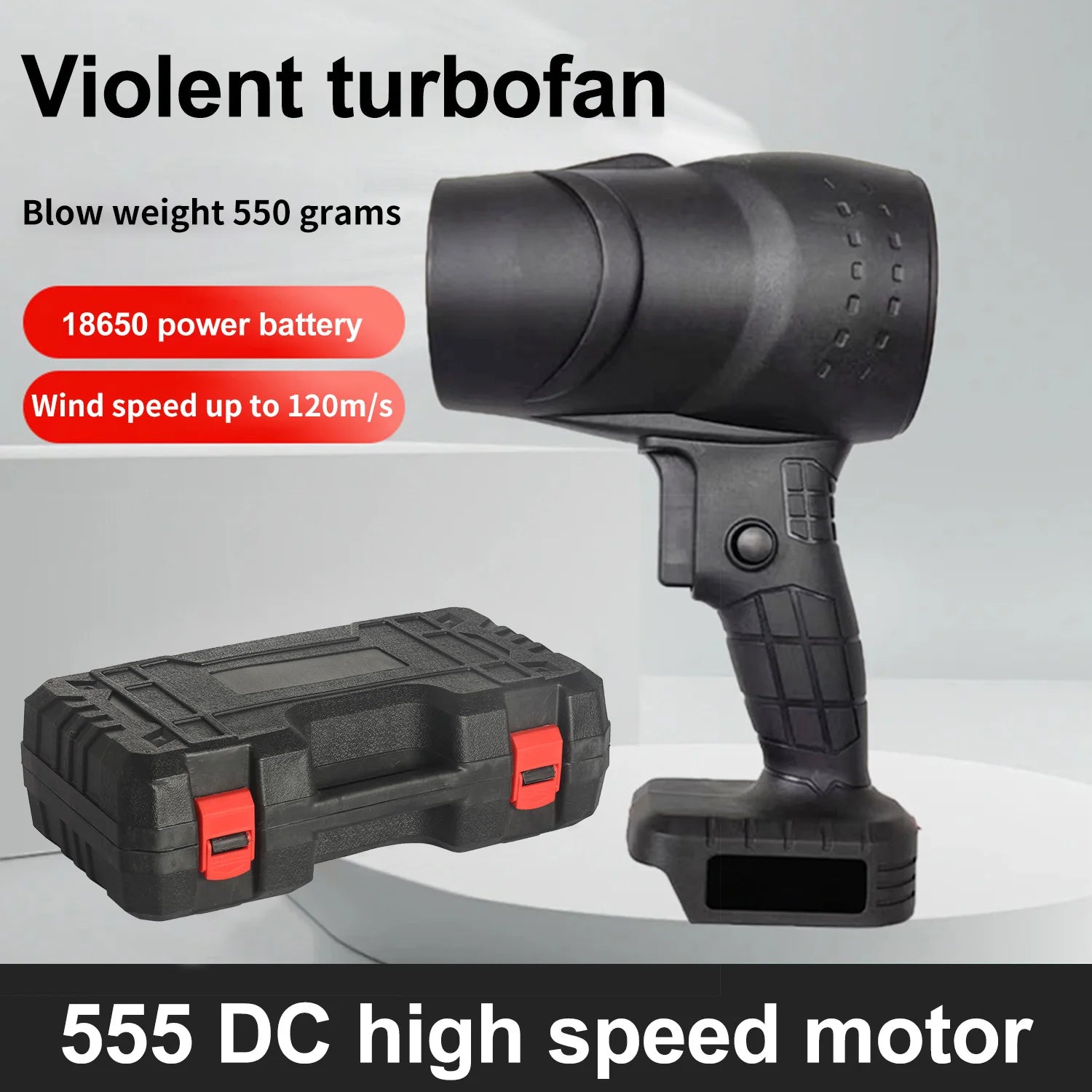 Electric Turbo Fan Blowers Dust Removal Cordless Electric Air Blower Violent Handheld Power Tools for 21V Makita Lithium Battery