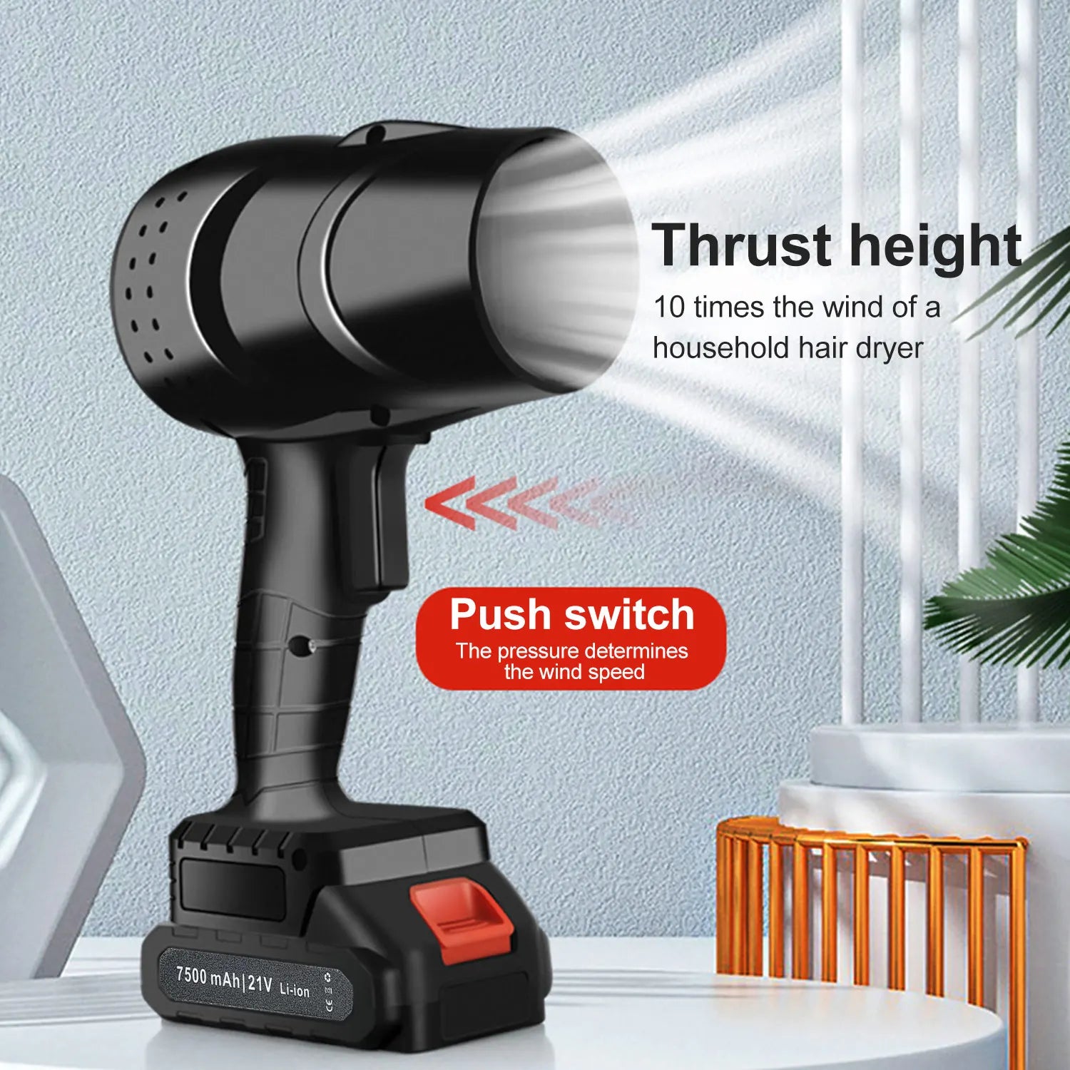 Electric Turbo Fan Blowers Dust Removal Cordless Electric Air Blower Violent Handheld Power Tools for 21V Makita Lithium Battery