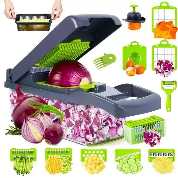 Small Multi-Function Vegetable Cutting Device Kitchen Grater Slicer Potato Silk Polishing Board Stainless Steel Housing Color NEXVIA