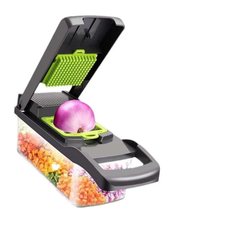 Small Multi-Function Vegetable Cutting Device Kitchen Grater Slicer Potato Silk Polishing Board Stainless Steel Housing Color NEXVIA