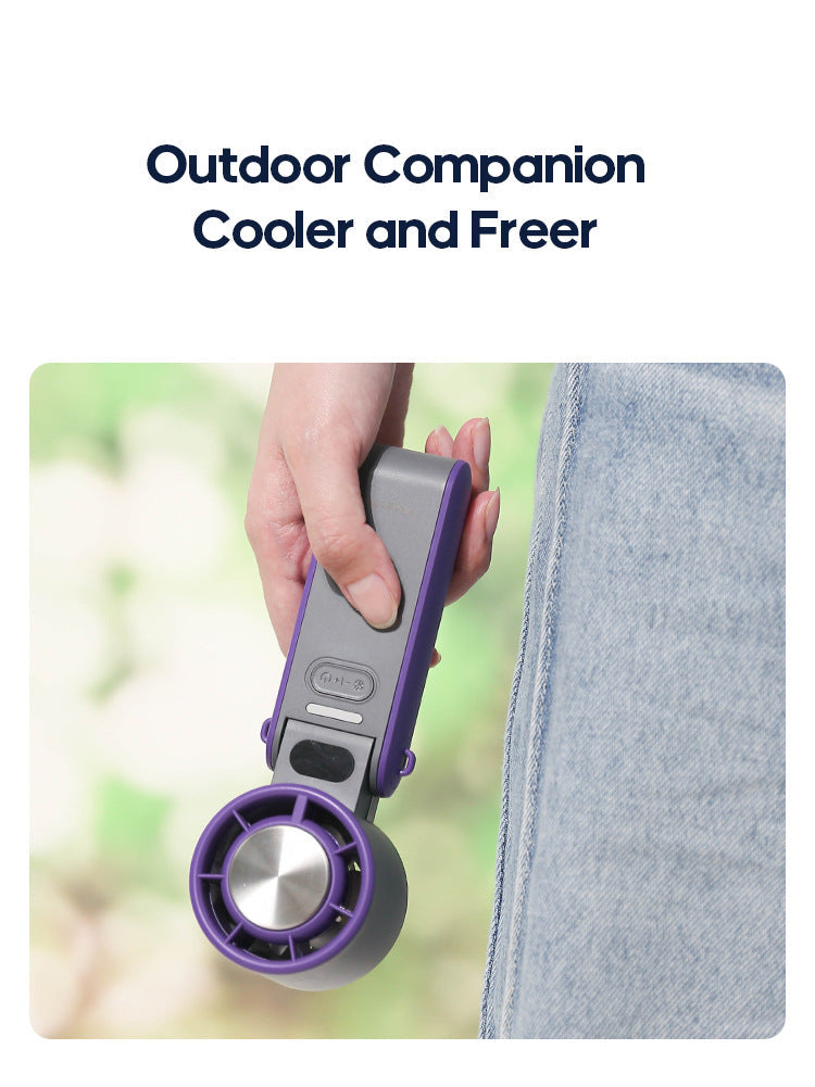 Portable High Speed Cooling Handheld Fan 3600mAh Rechargeable 100 Wind Speeds Adjustable Mini Foldable Air Cooling Turbo Fan NEXVIA