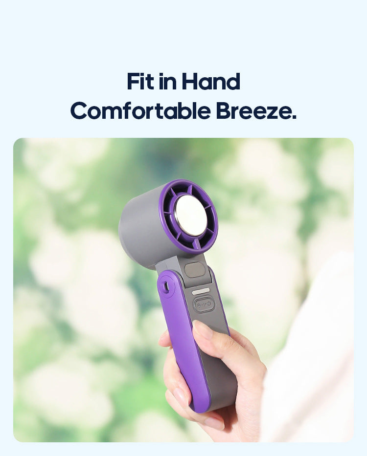 Portable High Speed Cooling Handheld Fan 3600mAh Rechargeable 100 Wind Speeds Adjustable Mini Foldable Air Cooling Turbo Fan NEXVIA