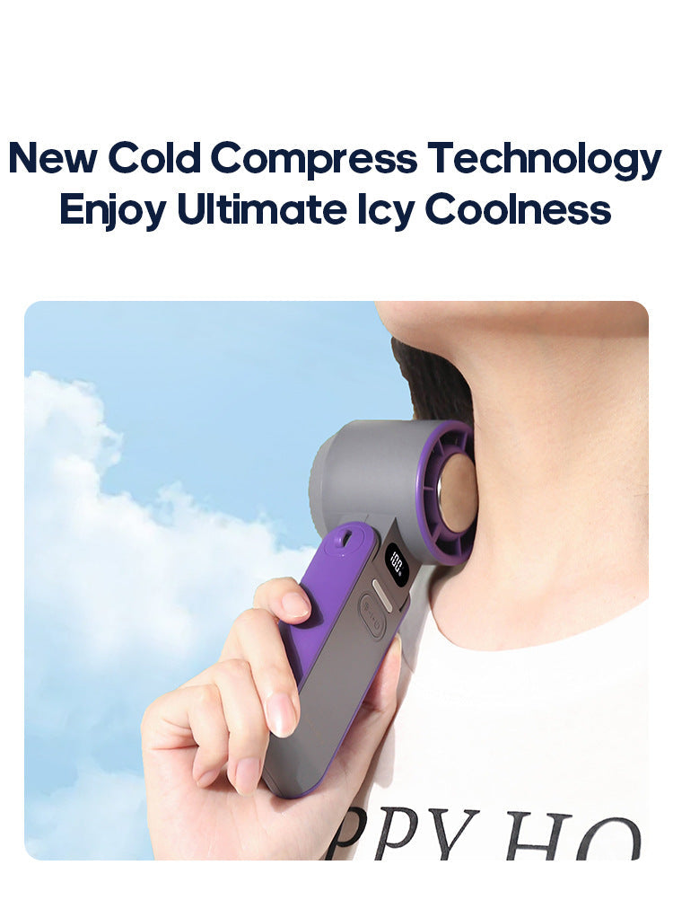 Portable High Speed Cooling Handheld Fan 3600mAh Rechargeable 100 Wind Speeds Adjustable Mini Foldable Air Cooling Turbo Fan NEXVIA