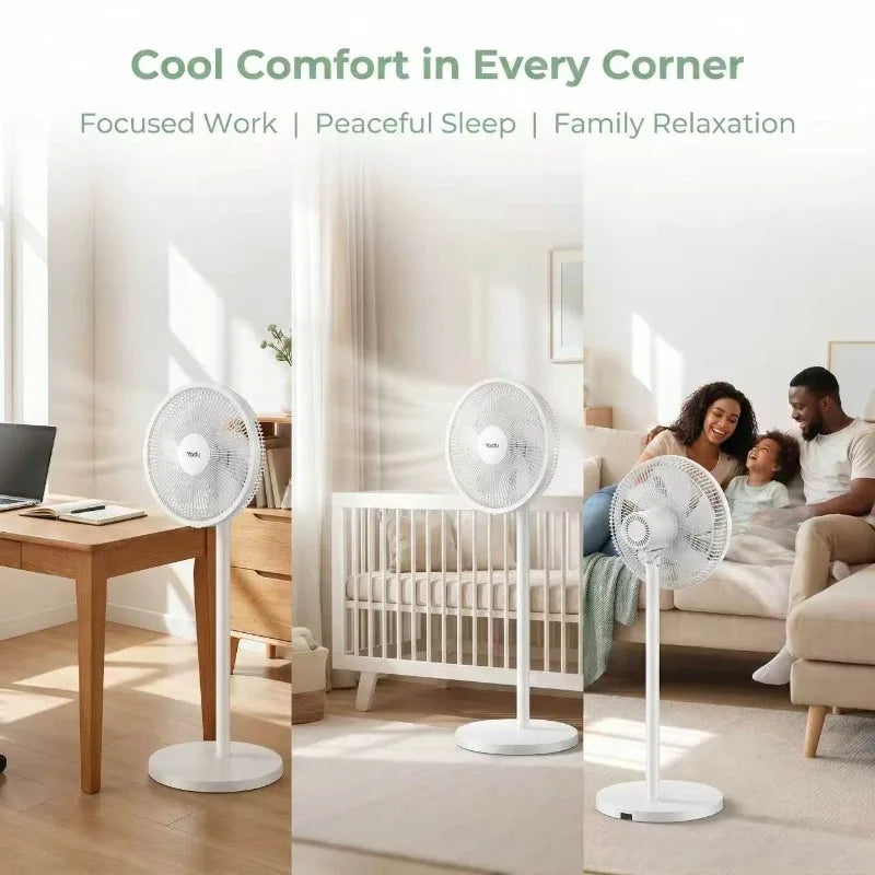 Electric Fan Energy-saving  Household Use Strong Wind Suitable Living Room Dormitory Seven-blade Design Dual-purpose Use NEXVIA