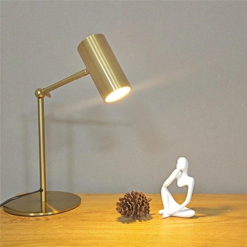 NEXVIA Modern Creative Golden Table Lamps Eye Protection Study Reading Desk Lamp Nordic Living Room Bedroom Bedside Decor Table Light NEXVIA