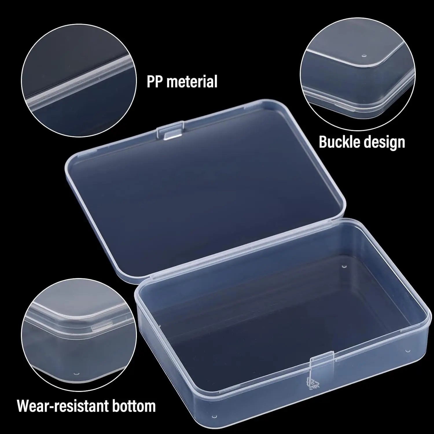 50 Transparent Storage Boxes for Arts and Crafts Parts Small Accessories Dustproof Durable Strong Jewelry Storage Case Container