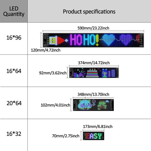 Car LED Sign Bluetooth APP LED Matrix Pixel Panel Night Light DIY Programmable Flexible LED Display For Car Store Hotel Bar NEXVIA