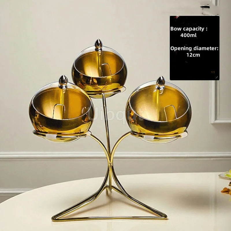 Nexvia Stainless Steel catering Oblique mouthed Sauce golden Bowl rack Hot Pot Buffet Seasoning basket Jar dish luxury Container SALADE Bowl NEXVIA