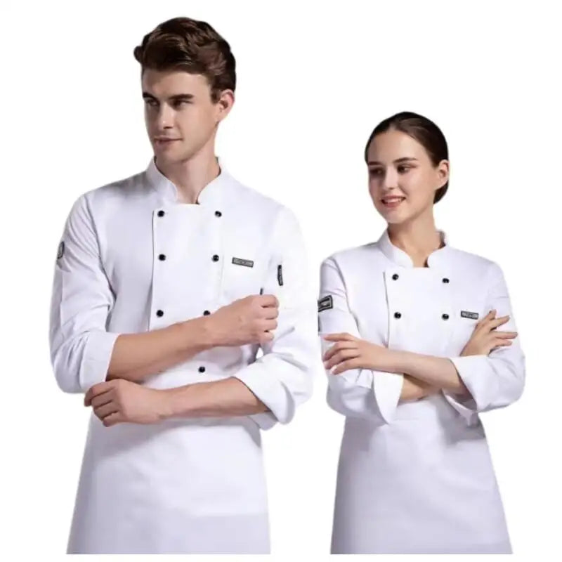 Summer Restaurant Kitchen Chef Black White Uniform Breathable Mesh Work Clothes Short/Long Sleeve Cooking Button Shirt Clothes NEXVIA NEXVIA