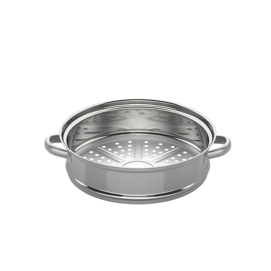 Nexvia | 3-Tier Stainless Steel Steamer Pot with Glass Lid, Induction/Gas Stove Compatible, 28cm Multi-Layer Cookware NEXVIA