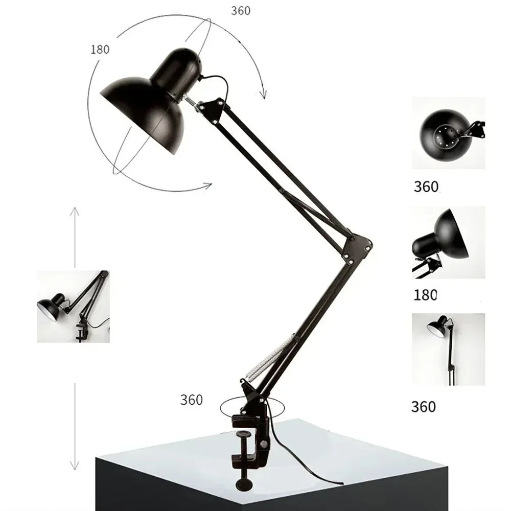 NEXVIA Flexible Led Desk Lamp Home Office Modern Table Lamp Metal Architect Adjustable Folding Reading Light NEXVIA