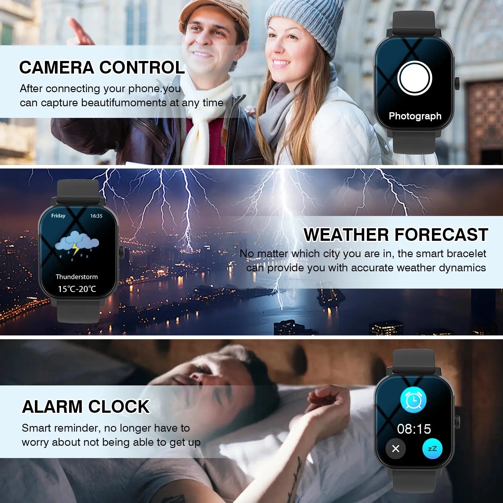 Smart Watch, Wireless Call/Dial, Multiple APP Reminders, Suitable for Men and Women, Sports Watch, Compatible with IPhone/Andriod By NEXVIA NEXVIA