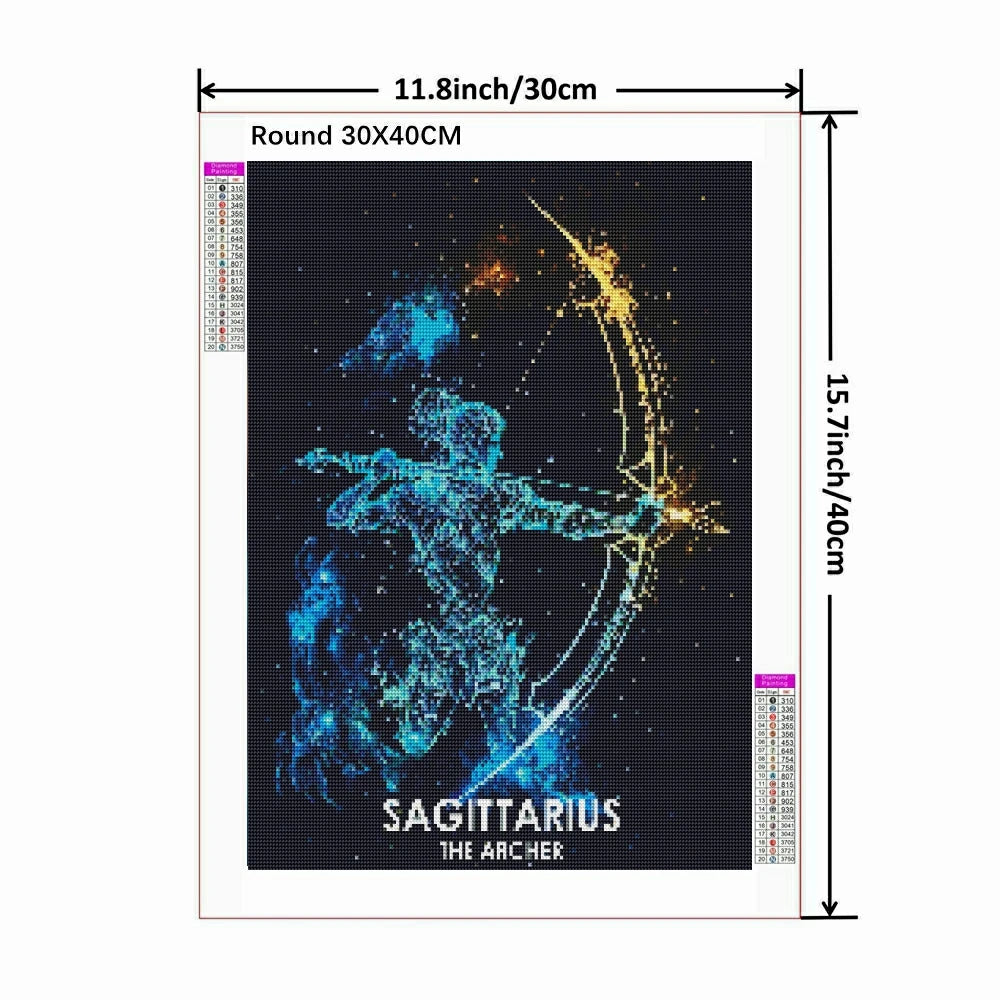 Space Zodiac Signs Constellations 5D Diamond Painting Embroidery Art Astrology Handmade Cross Stitch Mosaic Home Decor Kids Gift