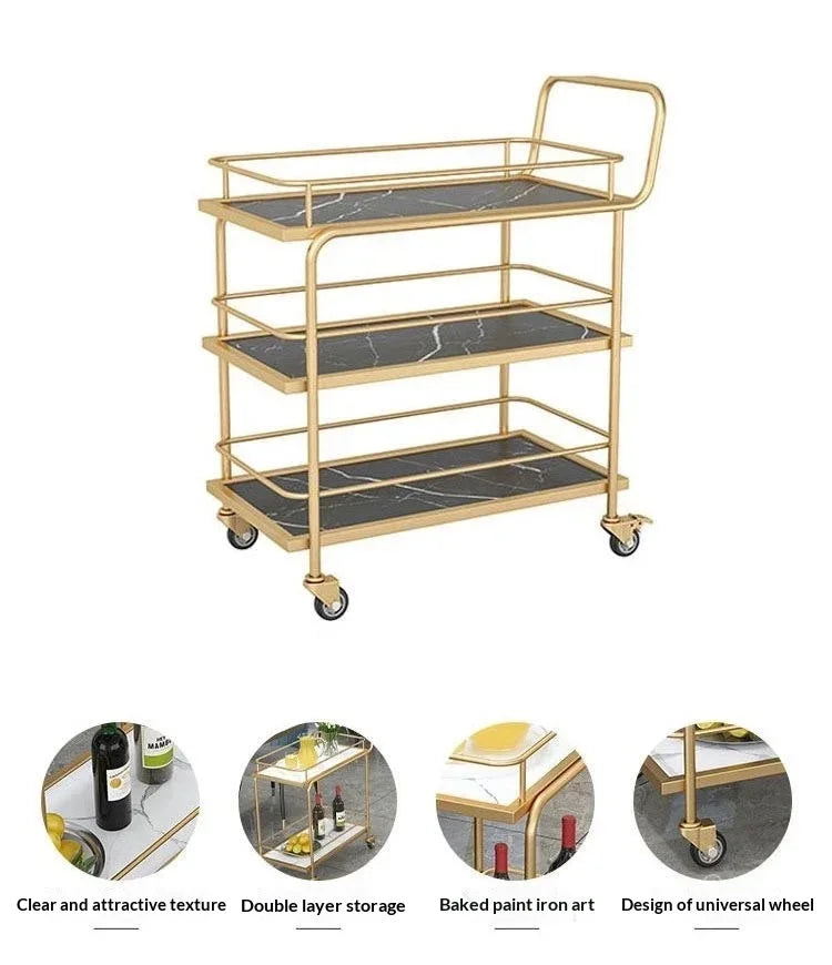 Trolley Saloon Professional Trolleys Work Tools Household Wheels Storage Cart Esthetician Salon Auxiliary Food serving Caters By NEXVIA NEXVIA