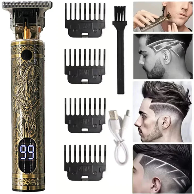 New！T9 Electric Hair Trimmer/Accessories | USB Professional Shaver | 0mm Bald Fade Cutting Machine Portable for Men Home Haircut NEXVIA