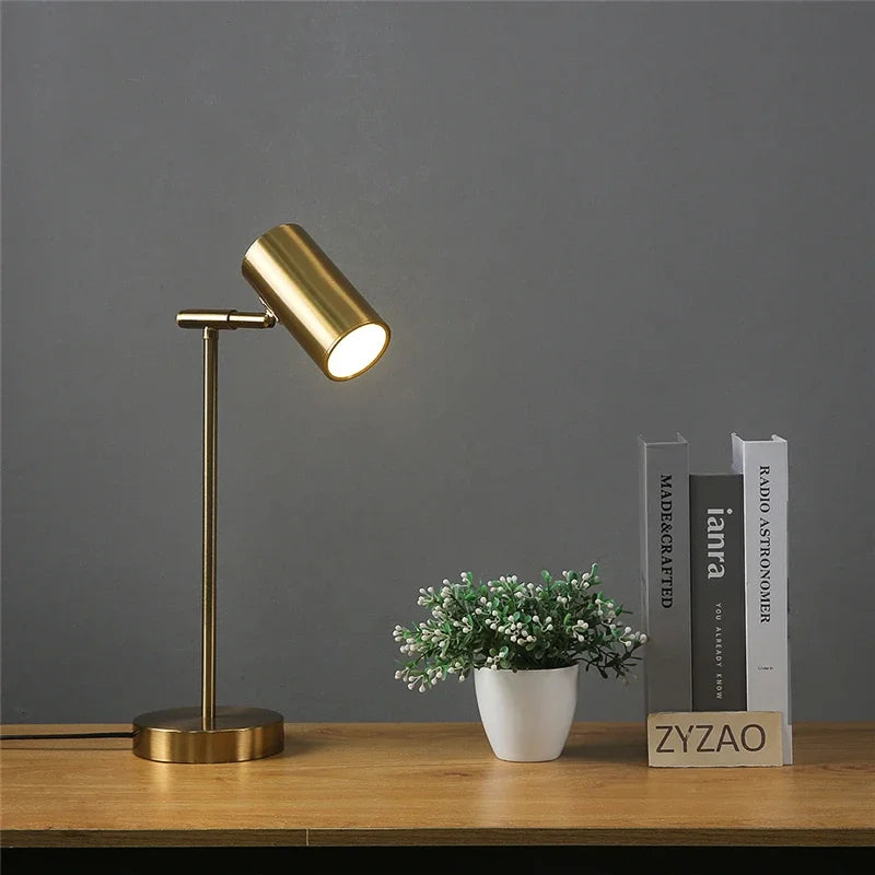 NEXVIA Modern Creative Golden Table Lamps Eye Protection Study Reading Desk Lamp Nordic Living Room Bedroom Bedside Decor Table Light NEXVIA