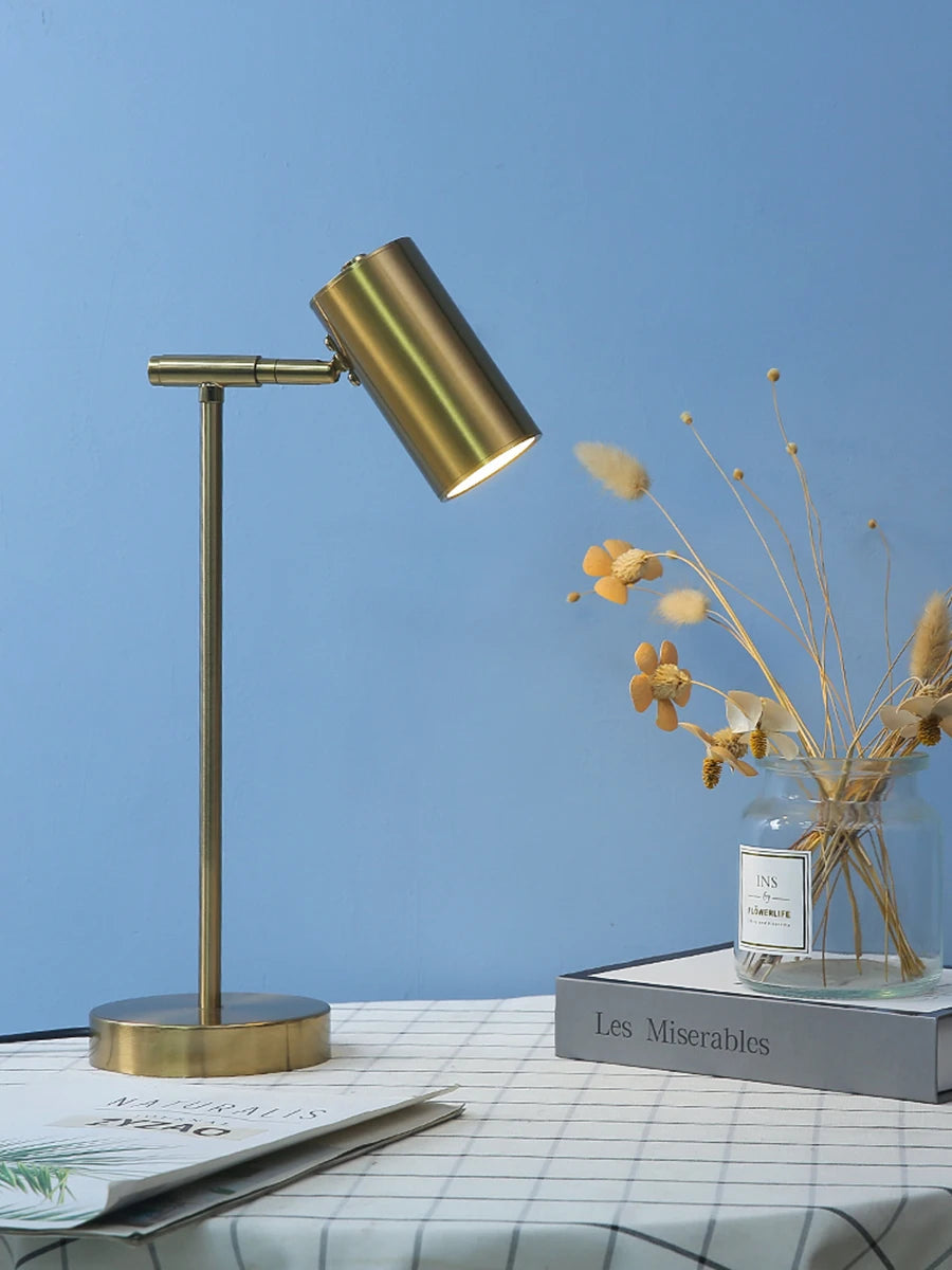 NEXVIA Modern Creative Golden Table Lamps Eye Protection Study Reading Desk Lamp Nordic Living Room Bedroom Bedside Decor Table Light NEXVIA
