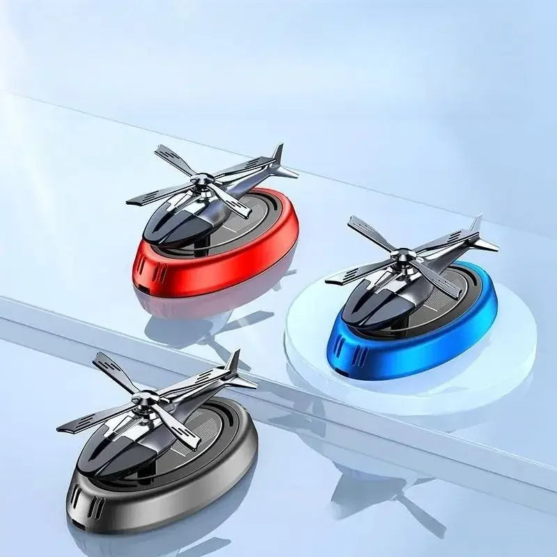 Solar Car Air Freshener Perfume Helicopter Decor Interior Decor Solar Car Rotating Aromatherapy Perfume NEXVIA