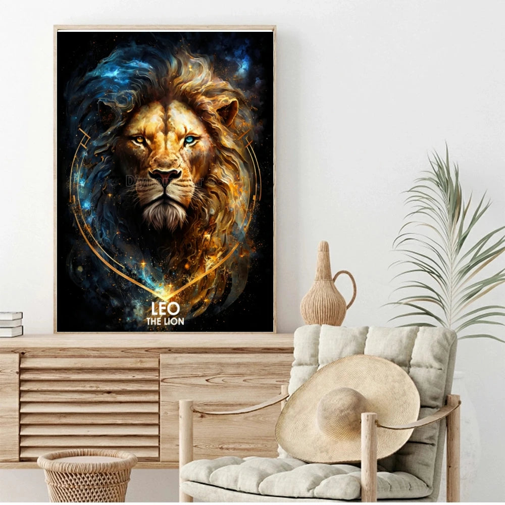 Space Zodiac Signs Constellations 5D Diamond Painting Embroidery Art Astrology Handmade Cross Stitch Mosaic Home Decor Kids Gift