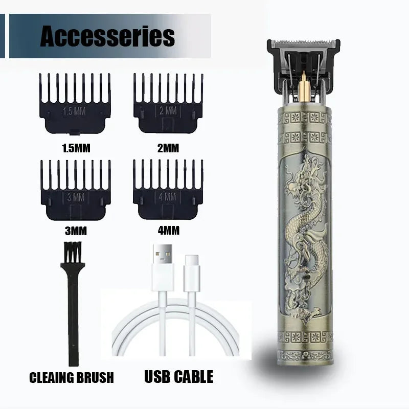 New！T9 Electric Hair Trimmer/Accessories | USB Professional Shaver | 0mm Bald Fade Cutting Machine Portable for Men Home Haircut NEXVIA
