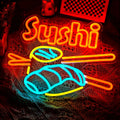 NEXVIA |Sushi Neon Signs USB Powered LED Neon Lights Wall Decor For Mall Dining Room Sushi Shop Bedroom Decoration Gift To Sushi Lover NEXVIA