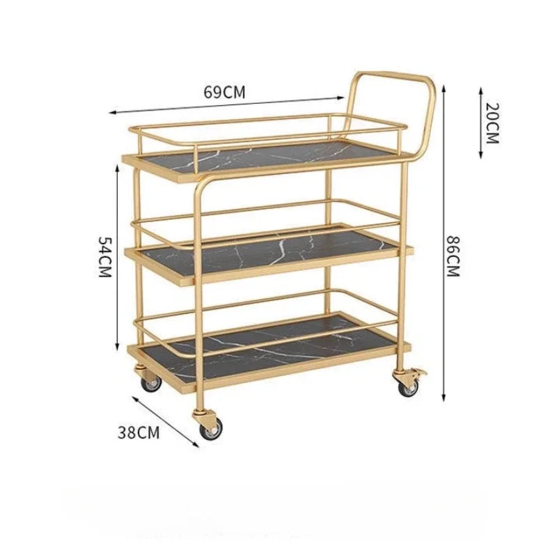 Trolley Saloon Professional Trolleys Work Tools Household Wheels Storage Cart Esthetician Salon Auxiliary Food serving Caters By NEXVIA NEXVIA