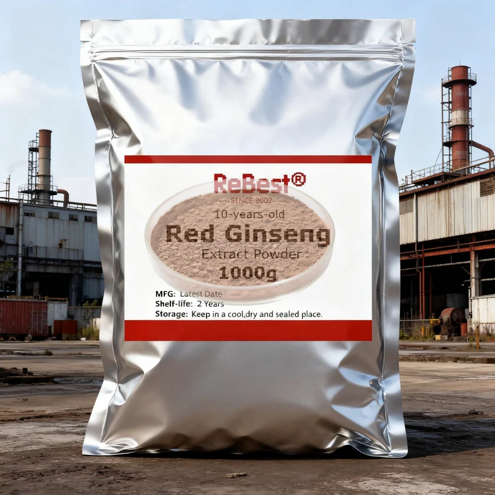 10 Years Customized Korean Red Ginseng Extract Powder.Out Pack Aluminum Foil Bag Radix Ginseng Powder for Global Distributors