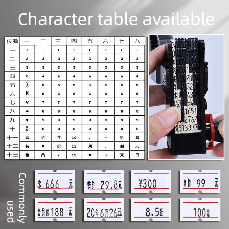 8-Digit Digital Price Label Gun with 1 Roll Labels + 1 Ink - Handheld Tag Marker Machine for Retail, Supermarke,Price tag tool