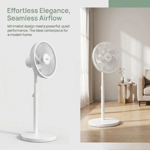 Electric Fan Energy-saving  Household Use Strong Wind Suitable Living Room Dormitory Seven-blade Design Dual-purpose Use NEXVIA
