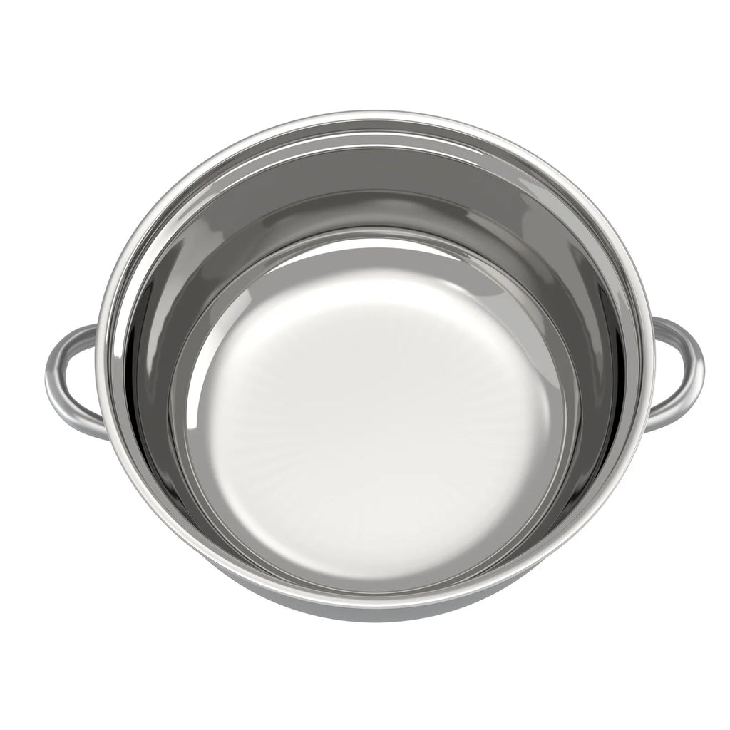 Nexvia | 3-Tier Stainless Steel Steamer Pot with Glass Lid, Induction/Gas Stove Compatible, 28cm Multi-Layer Cookware NEXVIA