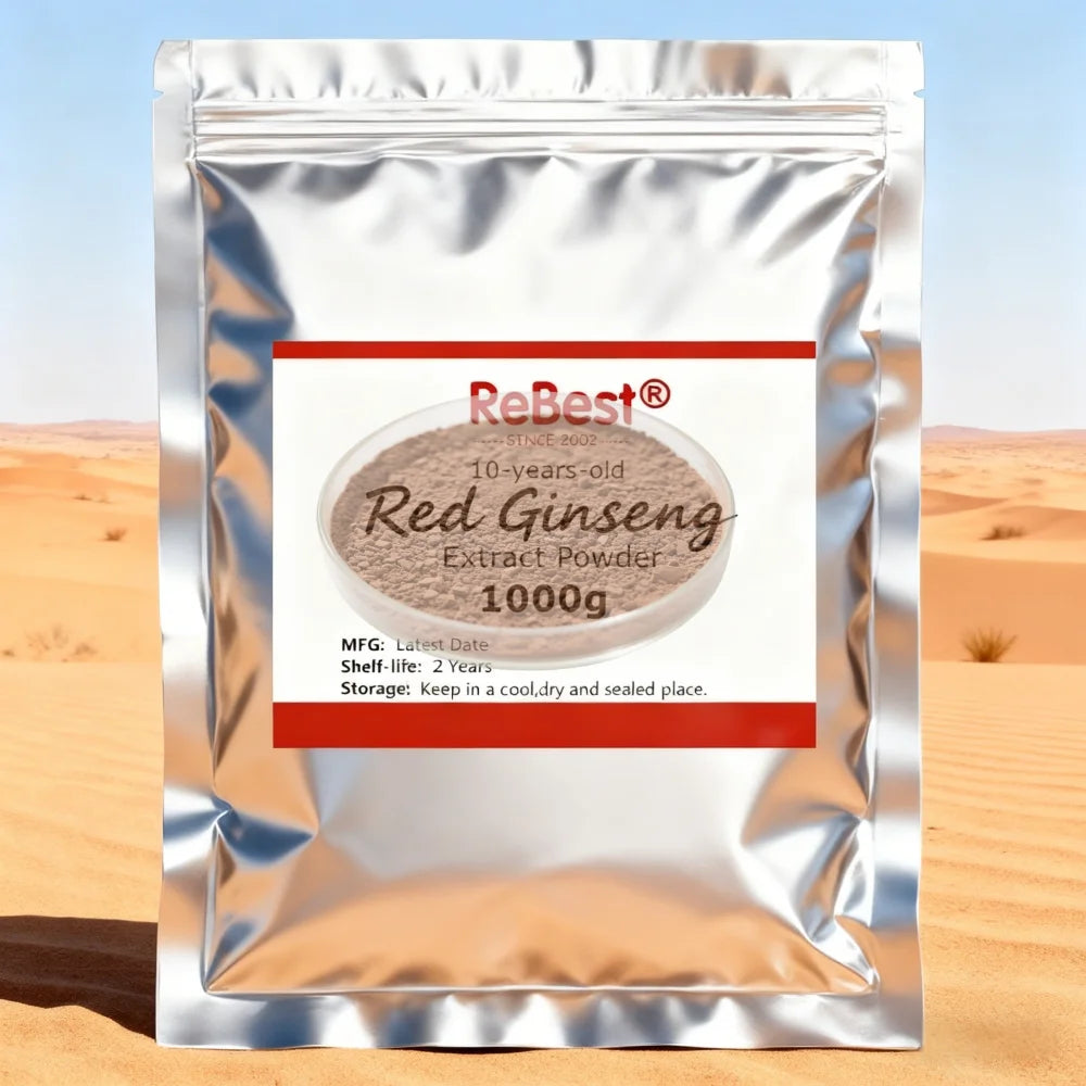 10 Years Customized Korean Red Ginseng Extract Powder.Out Pack Aluminum Foil Bag Radix Ginseng Powder for Global Distributors