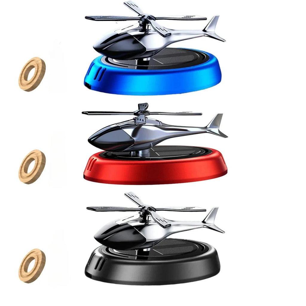 Solar Car Air Freshener Perfume Helicopter Decor Interior Decor Solar Car Rotating Aromatherapy Perfume NEXVIA