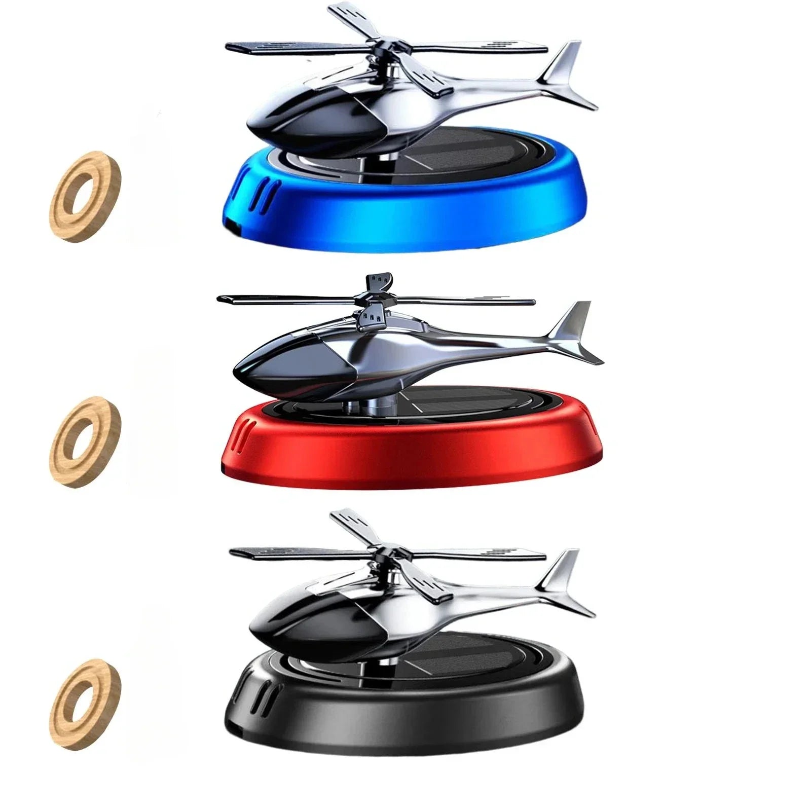 Solar Car Air Freshener Perfume Helicopter Decor Interior Decor Solar Car Rotating Aromatherapy Perfume NEXVIA