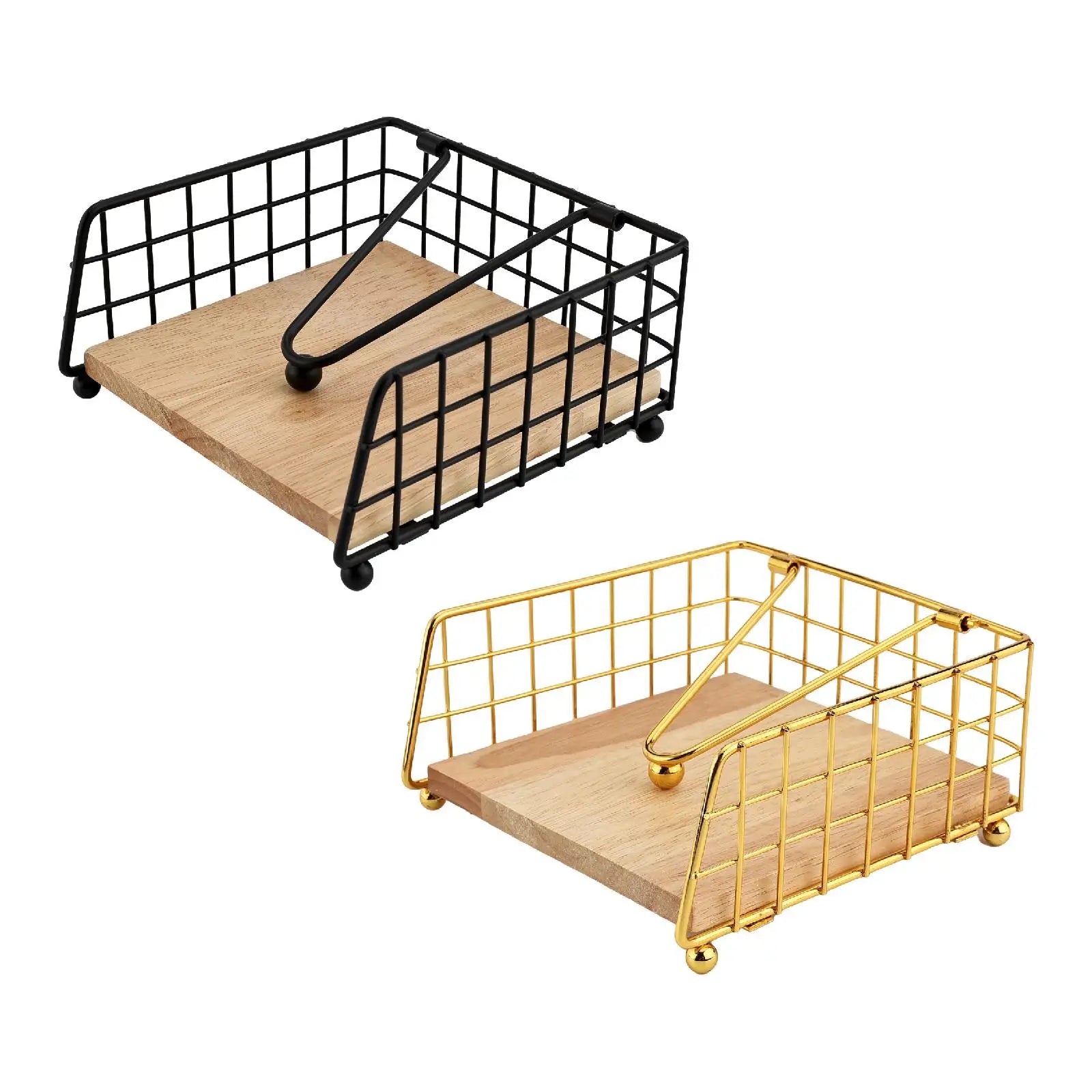 Napkin Holder for Table with Weighted Arm Iron Decoration Modern Napkin Organizer for Hotel Restaurant Living Room Party Wedding