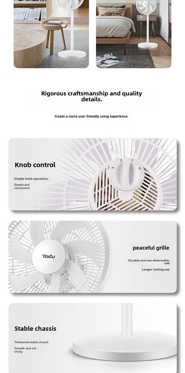 Electric Fan Energy-saving  Household Use Strong Wind Suitable Living Room Dormitory Seven-blade Design Dual-purpose Use NEXVIA