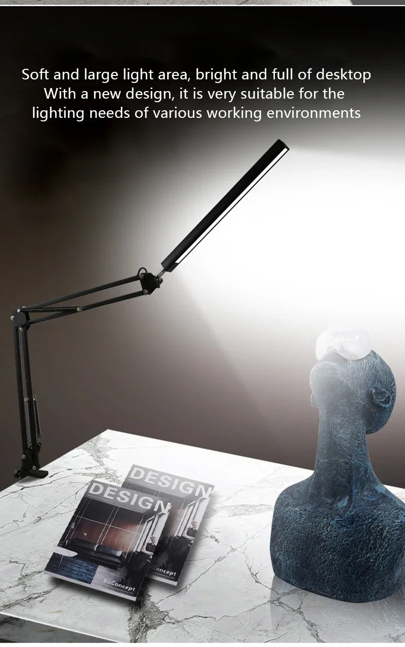 NEXVIA Flexible Led Desk Lamp Home Office Modern Table Lamp Metal Architect Adjustable Folding Reading Light NEXVIA