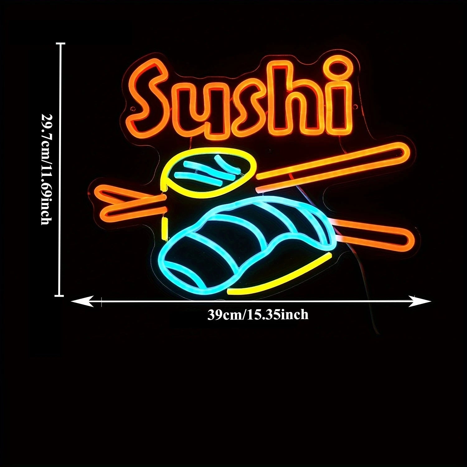 NEXVIA |Sushi Neon Signs USB Powered LED Neon Lights Wall Decor For Mall Dining Room Sushi Shop Bedroom Decoration Gift To Sushi Lover