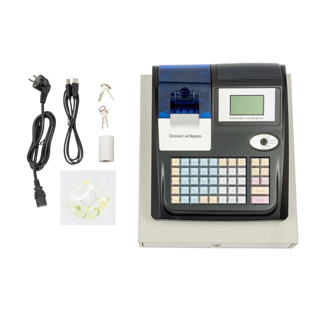 4-compartments Electronic Cash Register Drawer with Coin slots Cash drawer & LED Display for Businesses Market