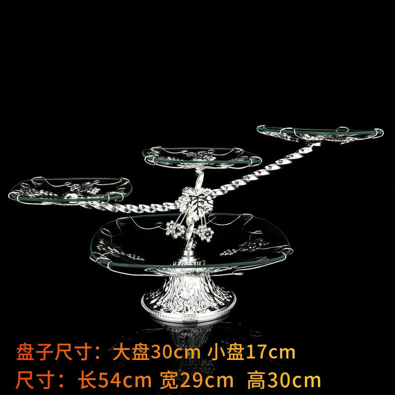 European fruit plate living room coffee table creative fruit plate multi-layer light luxury exquisite wedding snack plate orname NEXVIA
