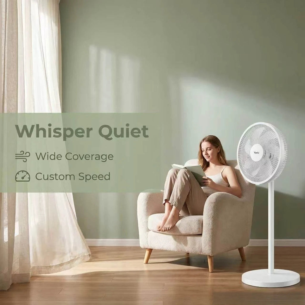 Electric Fan Energy-saving  Household Use Strong Wind Suitable Living Room Dormitory Seven-blade Design Dual-purpose Use NEXVIA