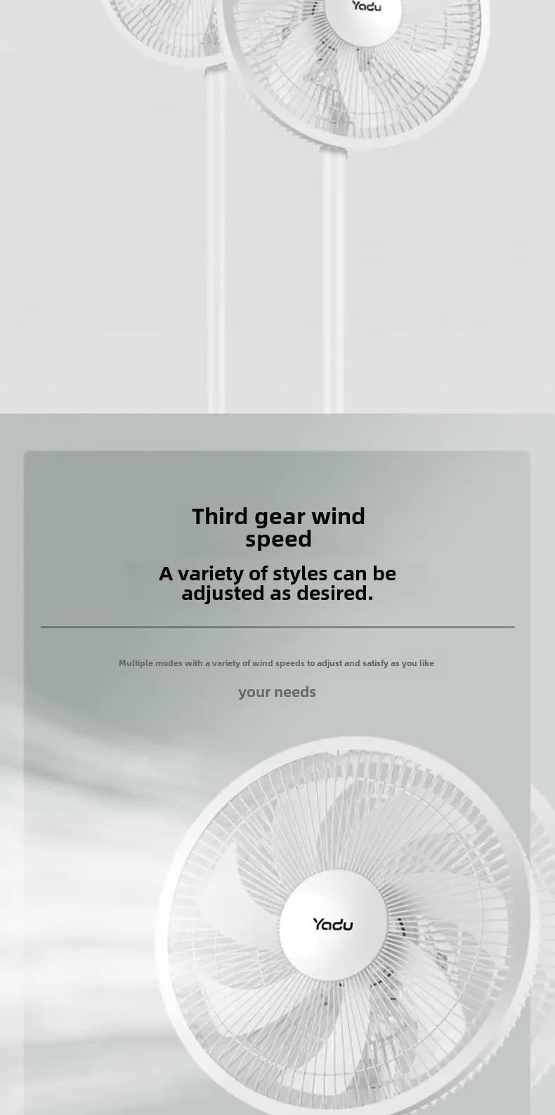 Electric Fan Energy-saving  Household Use Strong Wind Suitable Living Room Dormitory Seven-blade Design Dual-purpose Use NEXVIA