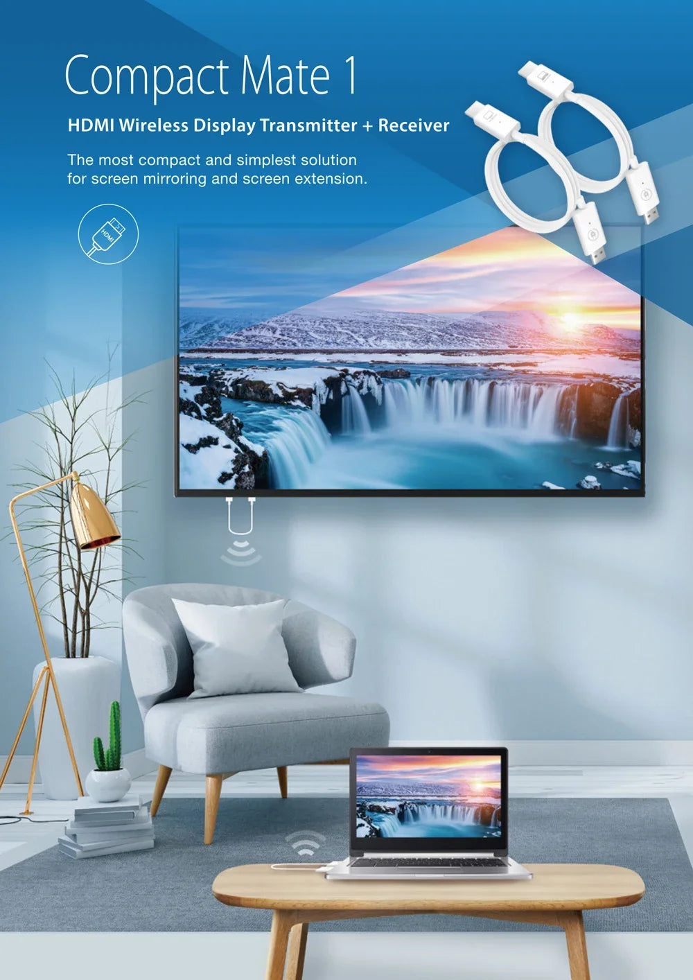 5G 50M Wireless HDMI-Compatible Video Transmitter Receiver Extender Display USB Adapter Dongle for TV Stick Monitor Switch PC