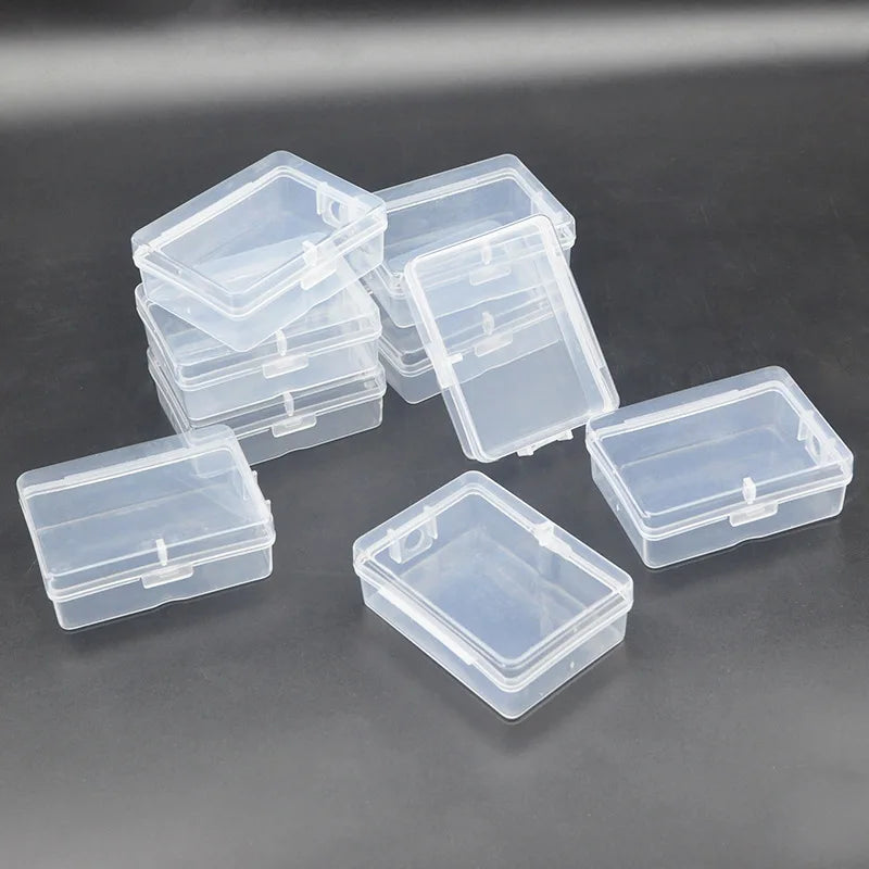 50 Transparent Storage Boxes for Arts and Crafts Parts Small Accessories Dustproof Durable Strong Jewelry Storage Case Container