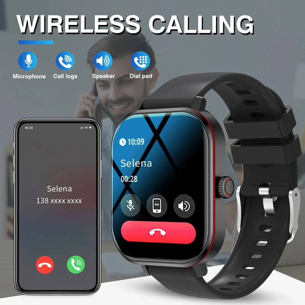 Smart Watch, Wireless Call/Dial, Multiple APP Reminders, Suitable for Men and Women, Sports Watch, Compatible with IPhone/Andriod By NEXVIA NEXVIA