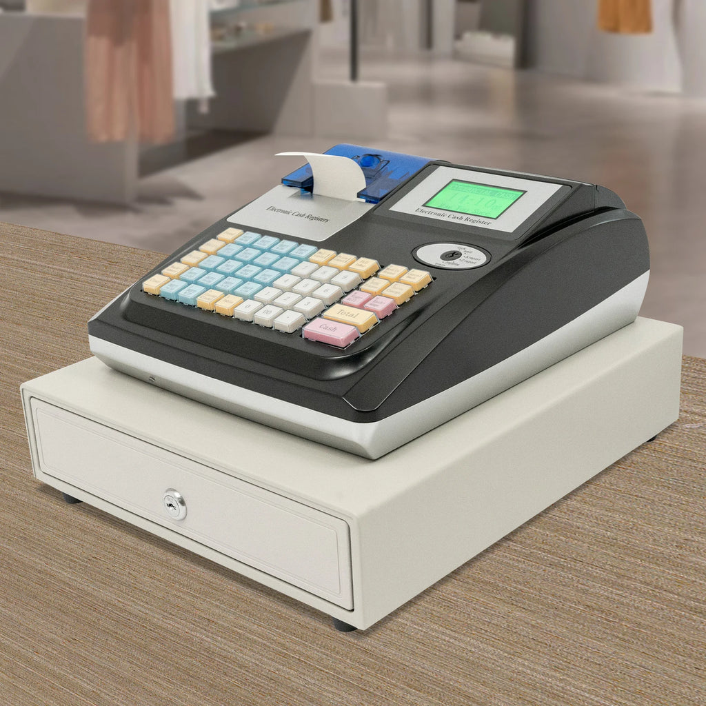 4-compartments Electronic Cash Register Drawer with Coin slots Cash drawer & LED Display for Businesses Market