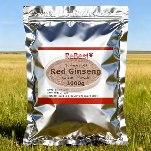 10 Years Customized Korean Red Ginseng Extract Powder.Out Pack Aluminum Foil Bag Radix Ginseng Powder for Global Distributors