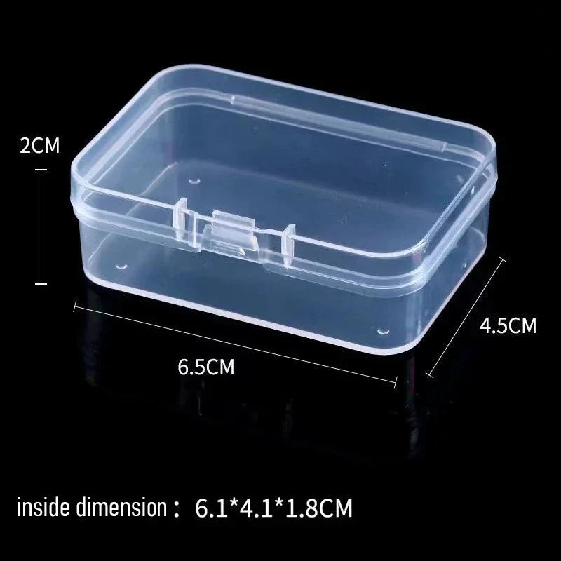 50 Transparent Storage Boxes for Arts and Crafts Parts Small Accessories Dustproof Durable Strong Jewelry Storage Case Container