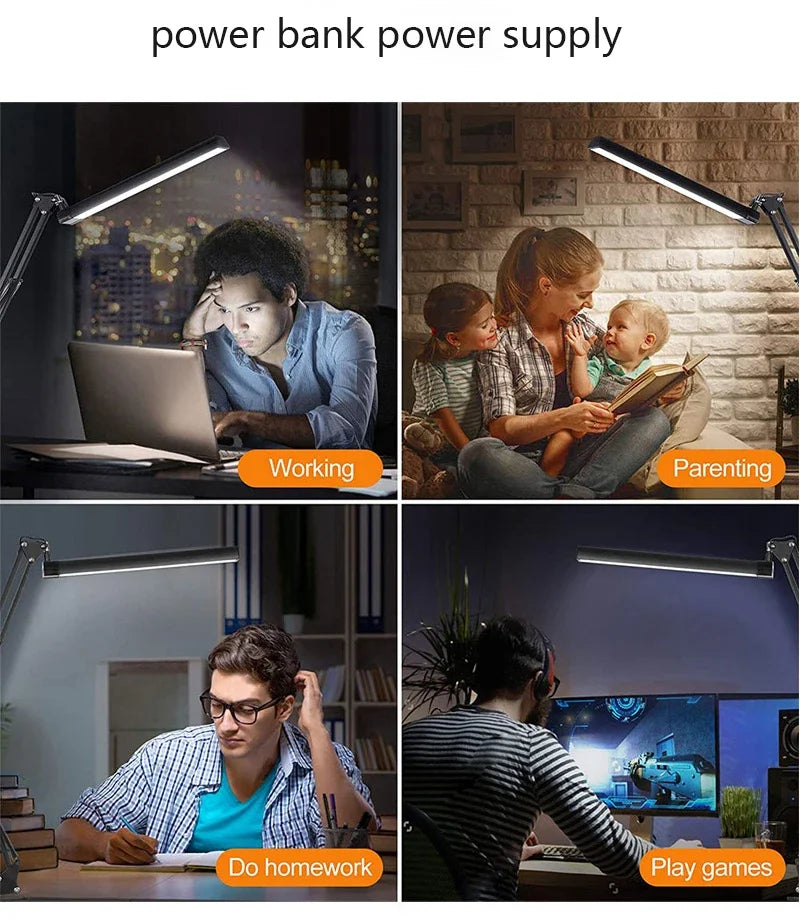 NEXVIA Flexible Led Desk Lamp Home Office Modern Table Lamp Metal Architect Adjustable Folding Reading Light NEXVIA